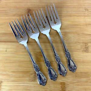 Oneida Distinction Deluxe Kennett Square 4 Salad Forks Stainless Steel Flatware